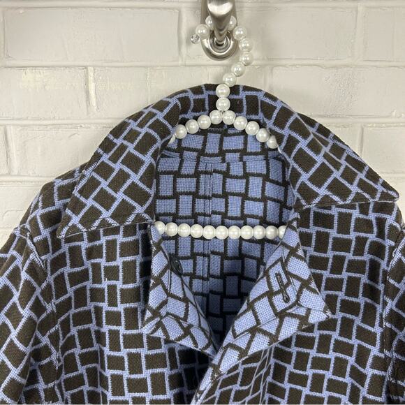 Worth Reversible 100% Wool Plaid Coat Size S - Picture 7 of 9